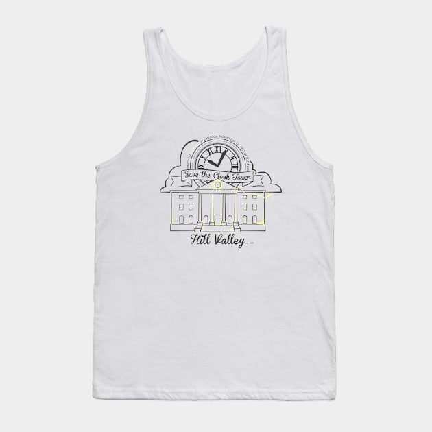 Save the Clocktower (for light color shirt) Tank Top by nielsrevers